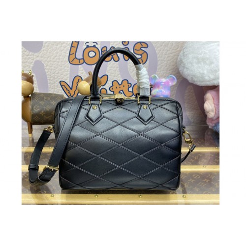 Louis Vuitton M24206 Speedy Bandouliere 25 handbag in Black Lambskin