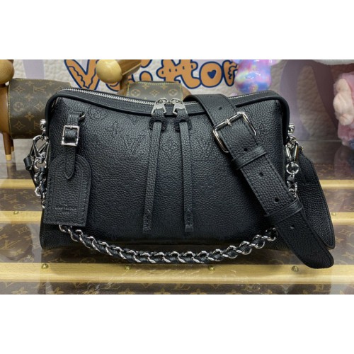 Louis Vuitton M24255 Mahina Hand It All PM bag in Black Mahina calfskin
