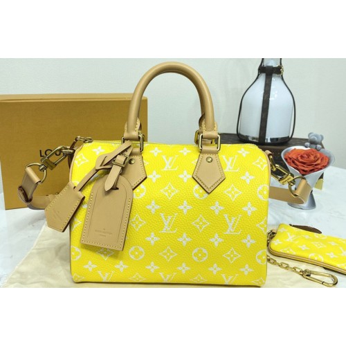 Louis Vuitton M24426 Speedy P9 Bandouliere 25 Bag in Yellow Soft calfskin Monogram print