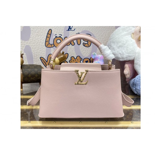 Louis Vuitton M24664 Capucines East West MM handbag in Pink Grained calfskin
