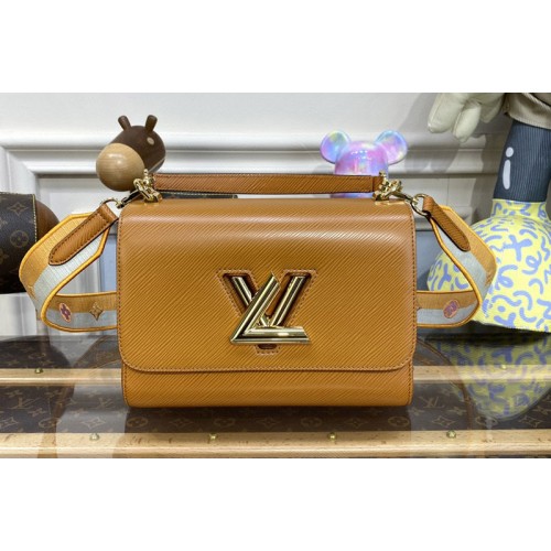 Louis Vuitton M24758 Twist PM Traveler handbag in Gold Epi grained cowhide leather