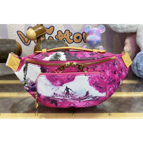 Louis Vuitton M24987 Rush Bumbag in Pink Monogram Surfin coated canvas