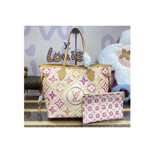 Louis Vuitton M25317 Neverfull MM tote Bag in Coral Monogram Tiles coated canvas Louis Vuitton M25317 Neverfull MM tote Bag in Coral Monogram Tiles coated canvas