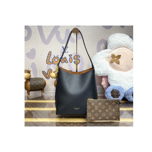 Louis Vuitton M25352 Low Key Hobo PM bag in Black Smooth Calfskin