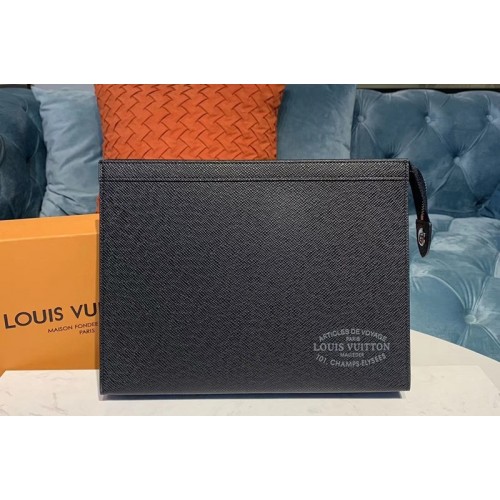 Louis Vuitton M30395 Pochette Voyage Bags Black Taiga leather