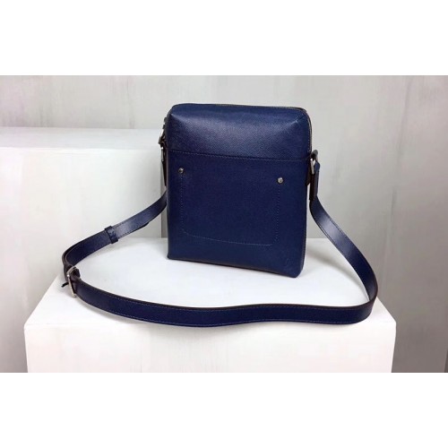 Louis Vuitton M30505 Grigori Pochette Bag in Blue Taiga Leather