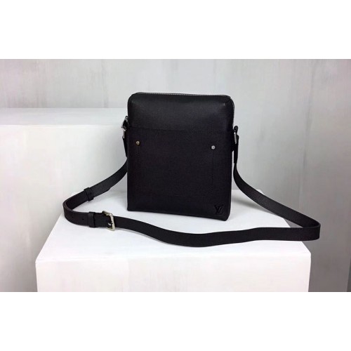 Louis Vuitton M30505 Grigori Pochette Bag in Black Taiga Leather