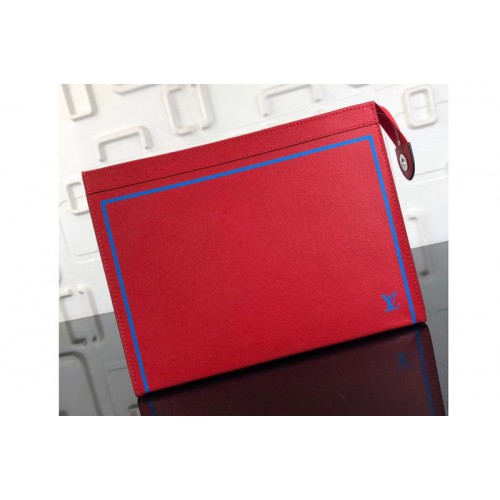 Louis Vuitton M30577 Pochette Voyage MM Bag Red Taiga Leather
