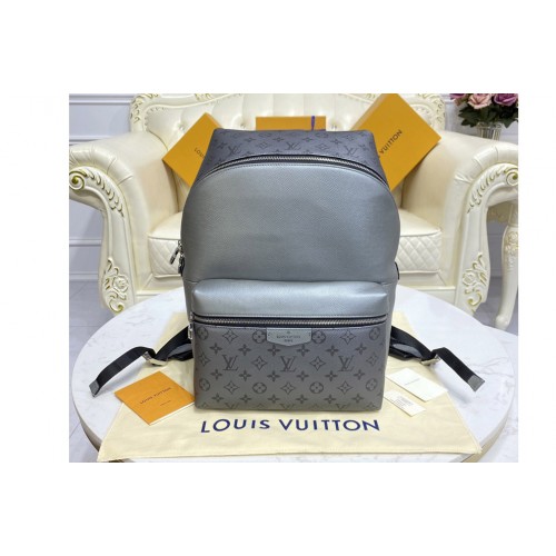 Louis Vuitton M30835 Discovery Backpack PM in Gray Monogram coated canvas and Taiga leather