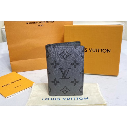 Louis Vuitton M30837 Pocket Organizer in Taiga leather and Monogram Canvas