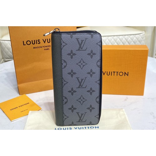 Louis Vuitton M30841 Zippy Vertical Wallet in Taiga leather and Monogram Canvas