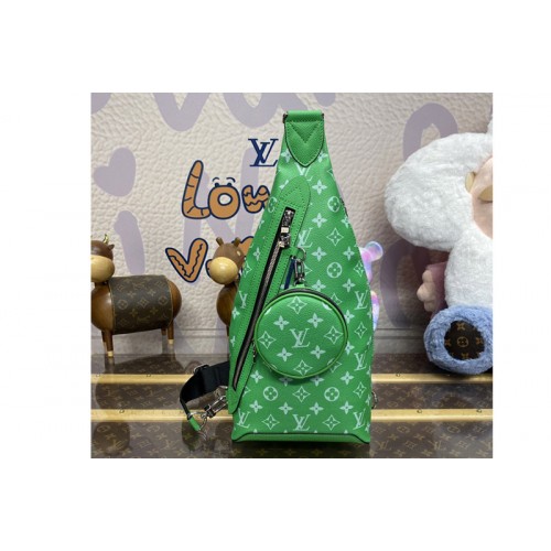 Louis Vuitton M31000 Duo Slingbag in Green Monogram Canvas