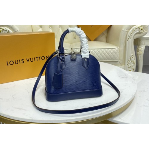 Louis Vuitton M40855 Alma BB handbag in Indigo Blue Leather