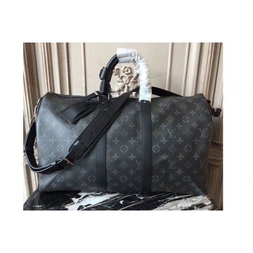 Louis Vuitton M40569 Keepall 45 Bandouliere Bag in Monogram Eclipse canvas