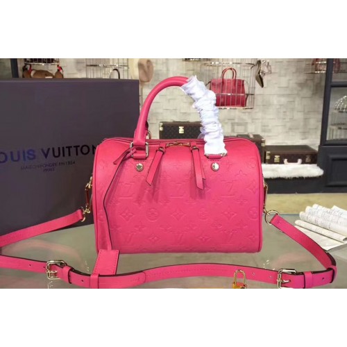 Louis Vuitton M40763 Speedy 30 Top Handle Bags Red Monogram Empreinte Leather Louis Vuitton M40763 Speedy 30 Top Handle Bags Red Monogram Empreinte Leather