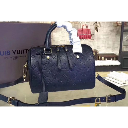 Louis Vuitton M40763 Speedy 30 Top Handle Bags Black Monogram Empreinte Leather Louis Vuitton M40763 Speedy 30 Top Handle Bags Black Monogram Empreinte Leather