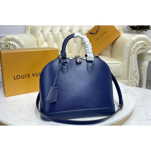 Louis Vuitton M40302 Alma PM handbag in Blue Epi Leather