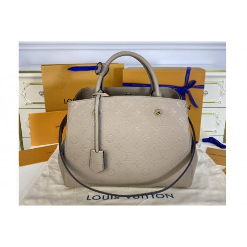 Louis Vuitton M44931 Montaigne MM handbag in Tourterelle Grey Monogram Empreinte leather Louis Vuitton M44931 Montaigne MM handbag in Tourterelle Grey Monogram Empreinte leather
