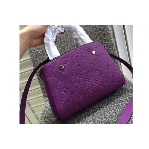 Louis Vuitton M41053 Montaigne MM Bag in Purple Monogram Empreinte Leather Louis Vuitton M41053 Montaigne MM Bag in Purple Monogram Empreinte Leather