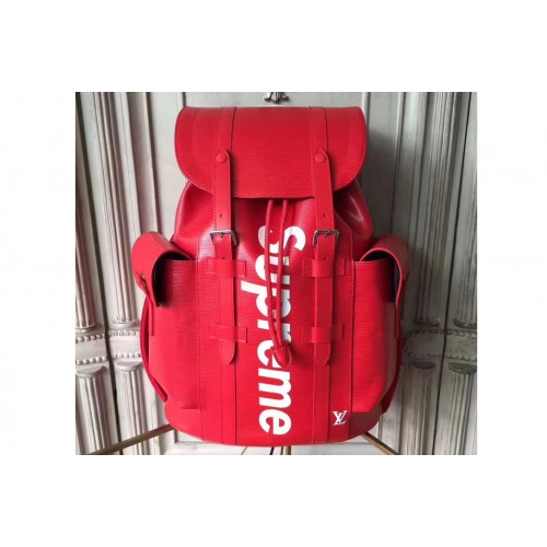 Louis Vuitton M50159 Supreme Christopher PM Backpack in Red Epi Leather Louis Vuitton M50159 Supreme Christopher PM Backpack in Red Epi Leather
