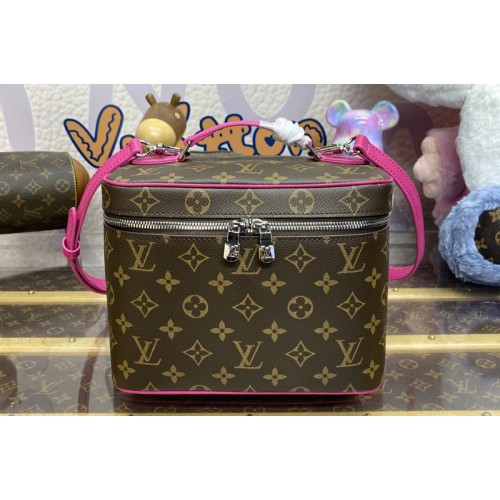 Louis Vuitton M42265 Nice BB vanity case in Monogram coated canvas With Pink