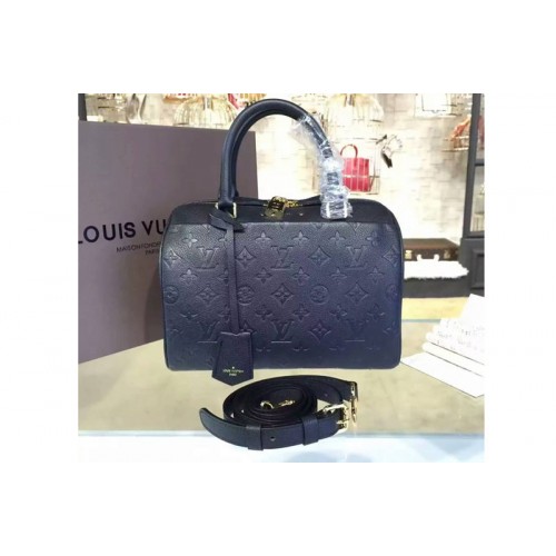 Louis Vuitton M42401 Speedy Bandoulière 25 Bag in Black Monogram Empreinte Leather Louis Vuitton M42401 Speedy Bandoulière 25 Bag in Black Monogram Empreinte Leather