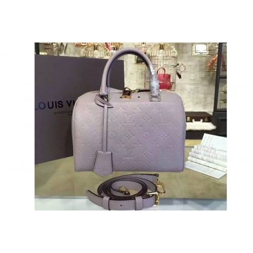 Louis Vuitton M42401 Speedy Bandoulière 25 Bag in Grey Monogram Empreinte Leather Louis Vuitton M42401 Speedy Bandoulière 25 Bag in Grey Monogram Empreinte Leather