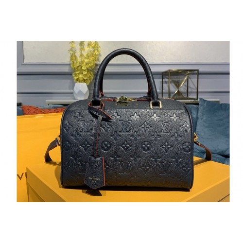 Louis Vuitton M43501 Speedy Bandouliere 25 handbag in Navy Blue Red Monogram Empreinte leather Louis Vuitton M43501 Speedy Bandouliere 25 handbag in Navy Blue Red Monogram Empreinte leather