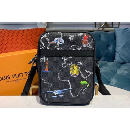 Louis Vuitton M43677 Danube PM Bags Damier Graphite canvas