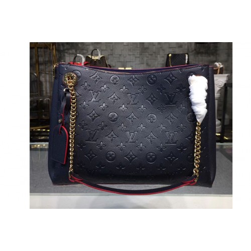 Louis Vuitton M43759 Surene MM Bags in Blue Monogram Empreinte Leather Louis Vuitton M43759 Surene MM Bags in Blue Monogram Empreinte Leather