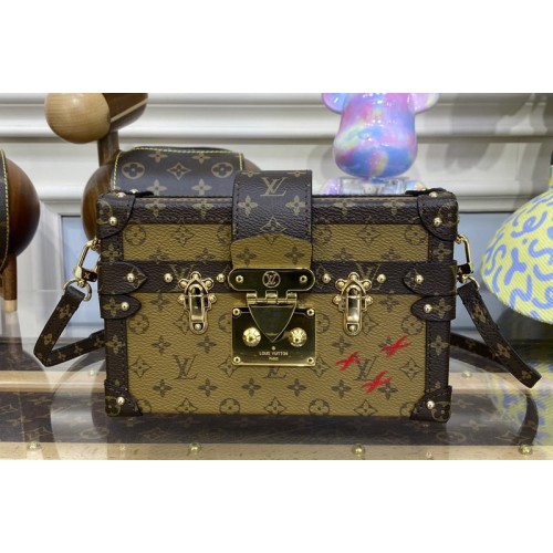 Louis Vuitton M45960 Petite Malle handbag in Monogram Reverse coated canvas