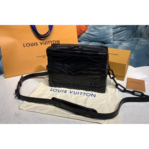 Louis Vuitton N95537 Soft Trunk messenger bag in Black Crocodile Leather Louis Vuitton N95537 Soft Trunk messenger bag in Black Crocodile Leather