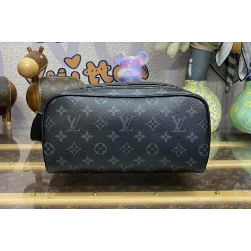 Louis Vuitton M44494 Dopp Kit Toilet Pouch in Monogram Eclipse Canvas