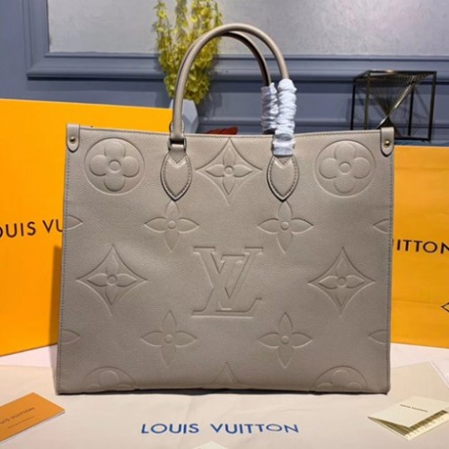 Louis Vuitton M44570 Onthego tote bags Gray Taurillon leather