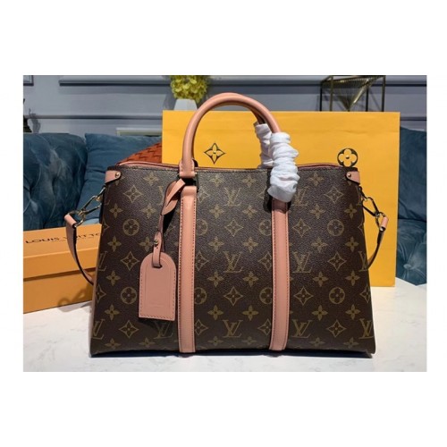 Louis Vuitton M44816 Soufflot MM Bags Monogram Canvas With Pink Calf Leather Sale! Louis Vuitton M44816 Soufflot MM Bags Monogram Canvas With Pink Calf Leather Sale!