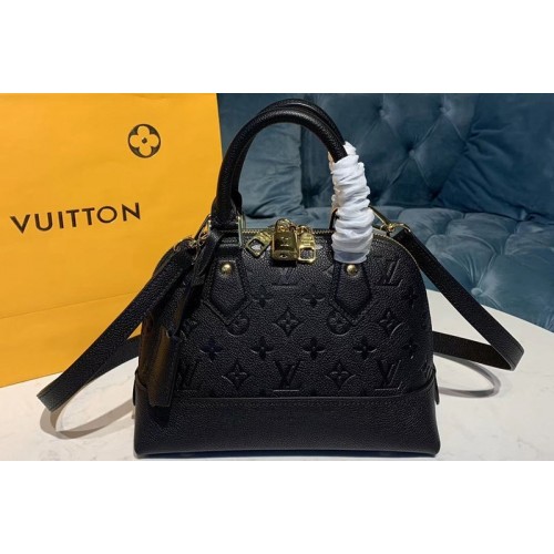 Louis Vuitton M44829 Alma BB handbags Black Taurillon leather