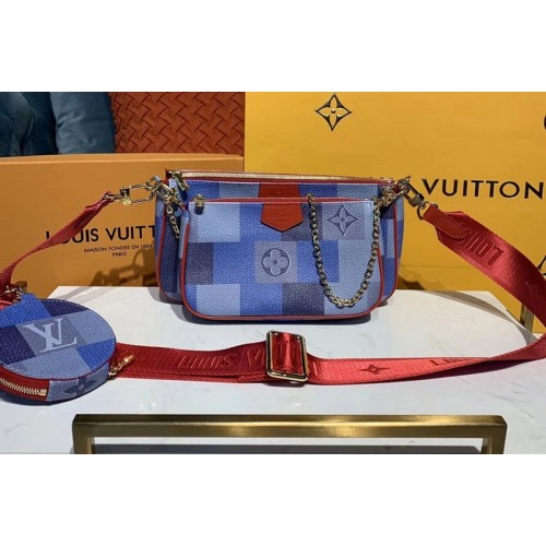 Louis Vuitton M44813 Multi Pochette Accessoires cross-body bags Monogram canvas With Red Strap