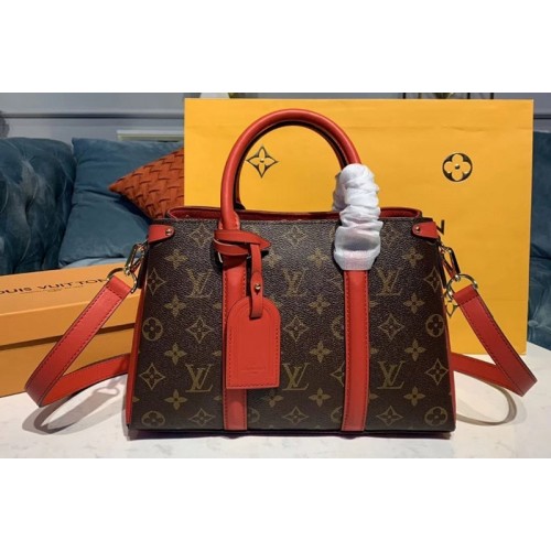 Louis Vuitton M44815 Soufflot BB Bags Monogram Canvas With Red Calf Leather Louis Vuitton M44815 Soufflot BB Bags Monogram Canvas With Red Calf Leather