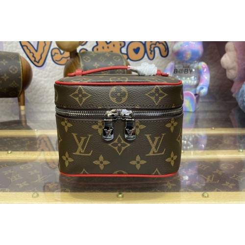 Louis Vuitton M44936 Nice Nano vanity case in Monogram coated canvas With Red Louis Vuitton M44936 Nice Nano vanity case in Monogram coated canvas With Red
