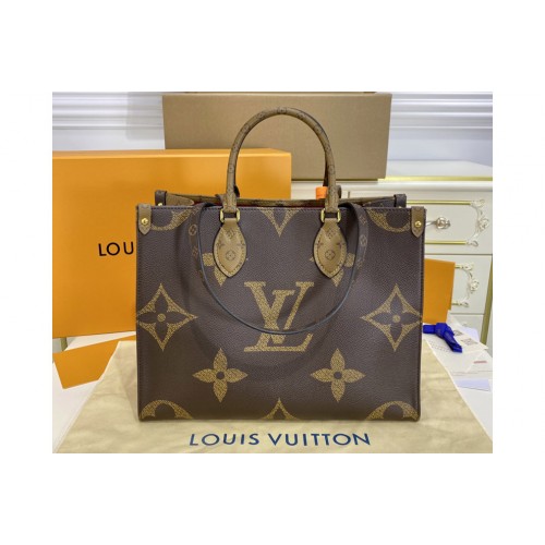 Louis Vuitton M45321 OnTheGo MM tote bag in Monogram and Monogram Reverse coated canvas
