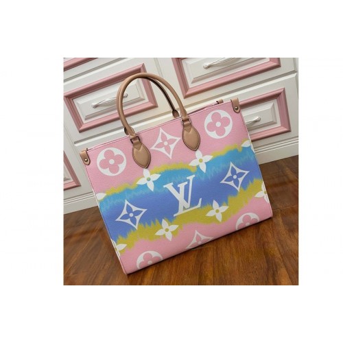 Louis Vuitton M45119 Escale Onthego GM tote bag Pastel Pink Monogram Canvas Louis Vuitton M45119 Escale Onthego GM tote bag Pastel Pink Monogram Canvas