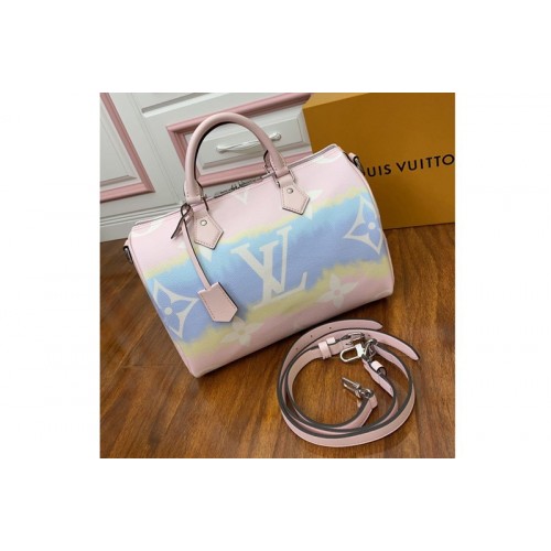 Louis Vuitton M45123 Escale Speedy Bandouliere 30 Bag in Pink Monogram Canvas Louis Vuitton M45123 Escale Speedy Bandouliere 30 Bag in Pink Monogram Canvas