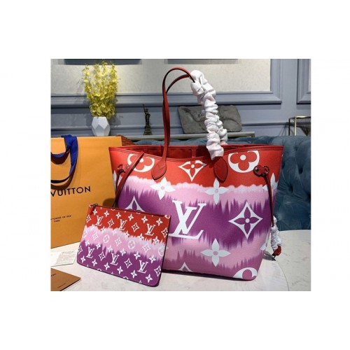 Louis Vuitton M45127 Escale Neverfull MM tote Bag in Red Monogram canvas Louis Vuitton M45127 Escale Neverfull MM tote Bag in Red Monogram canvas