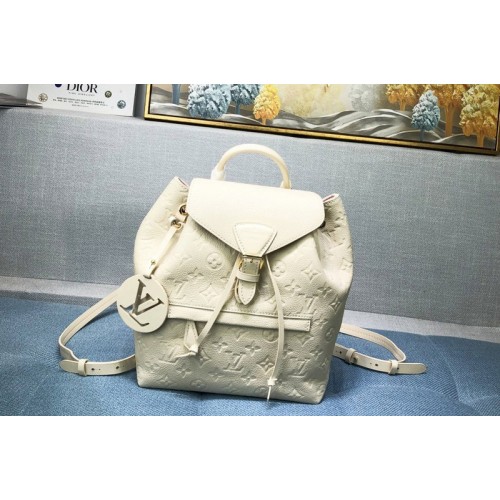 Louis Vuitton M45397 Montsouris Backpack IN Cream Monogram Empreinte embossed leather