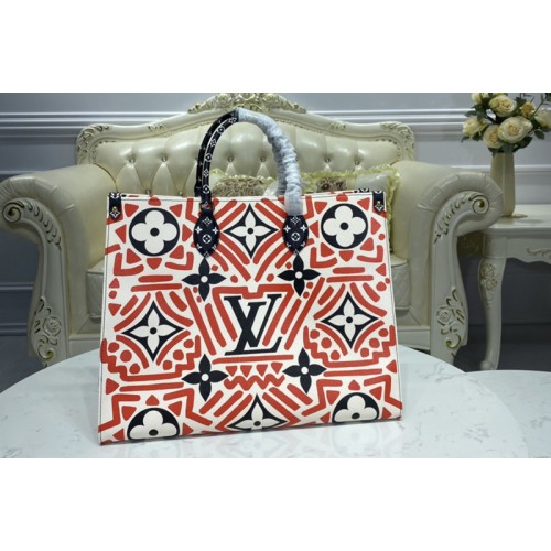 Louis Vuitton M45358 Crafty Onthego GM tote bag in Cream and Red Monogram Giant coated canvas Louis Vuitton M45358 Crafty Onthego GM tote bag in Cream and Red Monogram Giant coated canvas