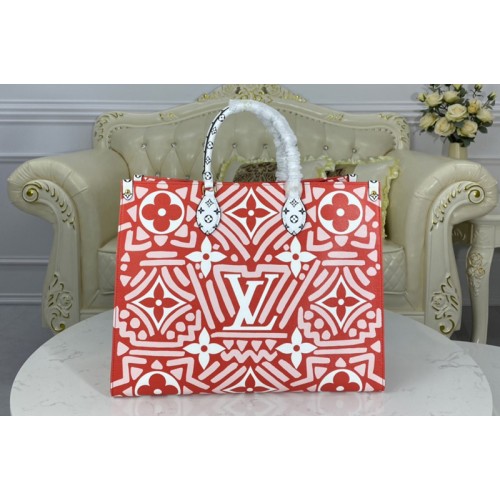 Louis Vuitton M45358 Crafty Onthego GM tote bag in Red Monogram Giant coated canvas Louis Vuitton M45358 Crafty Onthego GM tote bag in Red Monogram Giant coated canvas
