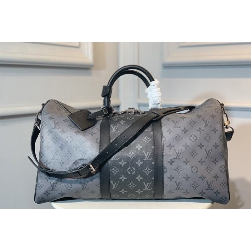 Louis Vuitton M45392 Keepall Bandoulière 50 Bag in Monogram Eclipse canvas