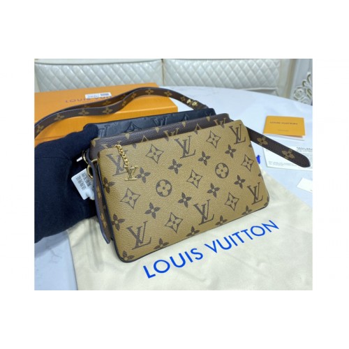 Louis Vuitton M45412 LV3 Pouch in Lambskin  Monogram and Monogram Reverse coated canvas