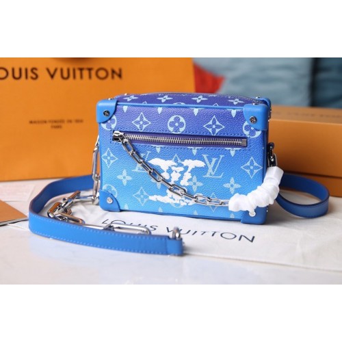 Louis Vuitton M45433 Mini Soft Trunk in Blue Monogram Canvas Louis Vuitton M45433 Mini Soft Trunk in Blue Monogram Canvas