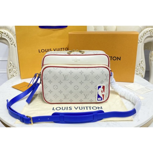 Louis Vuitton M45583 LVxNBA Nil Messenger bag in Monogram Antarctica coated canvas